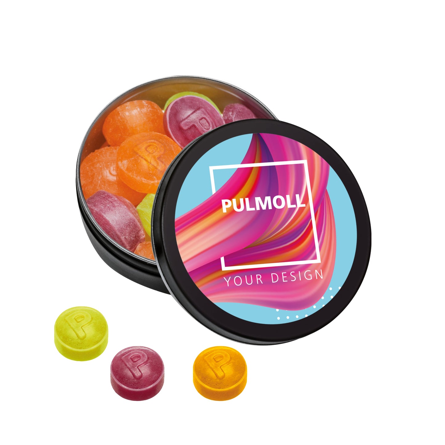 XS-Taschendose Pulmoll Pastillen schwarz matt