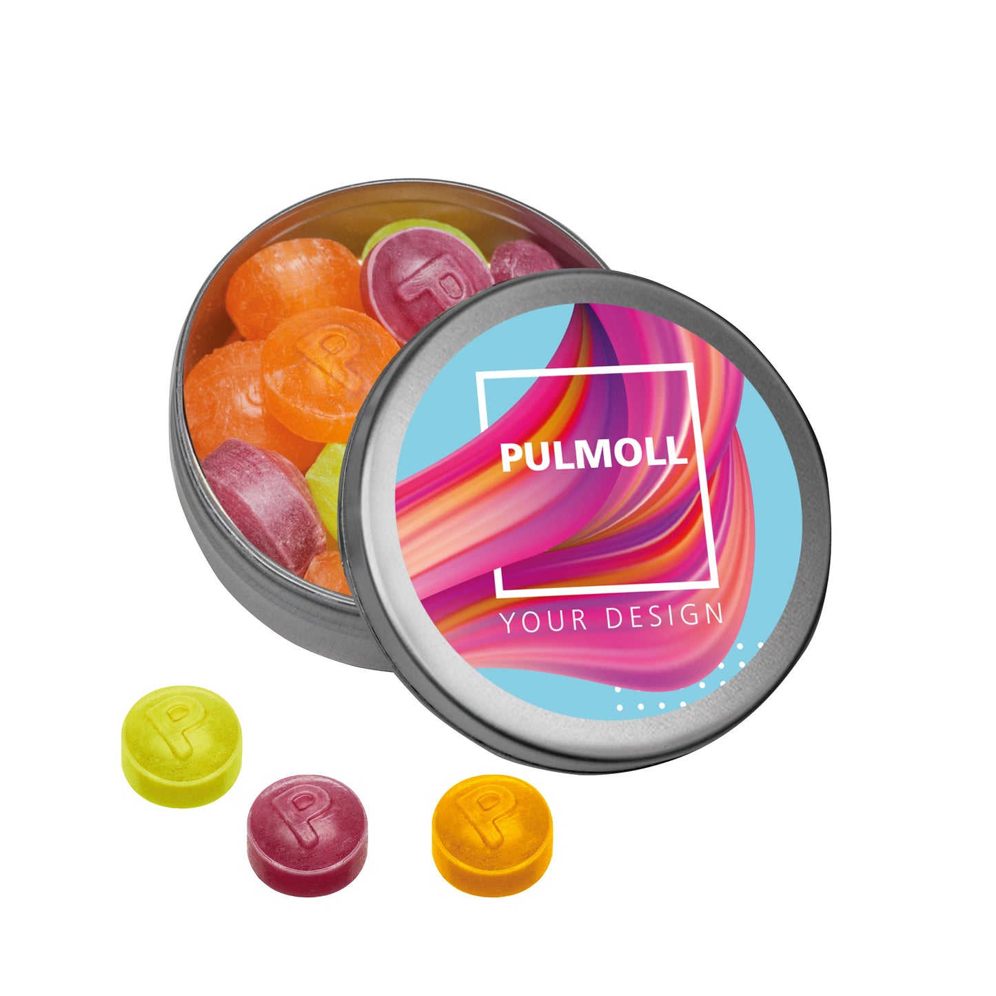 XS-Taschendose Pulmoll Pastillen silber matt