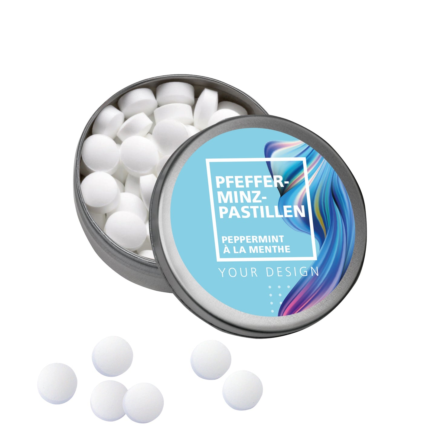XS-Taschendose Pfefferminz silber matt