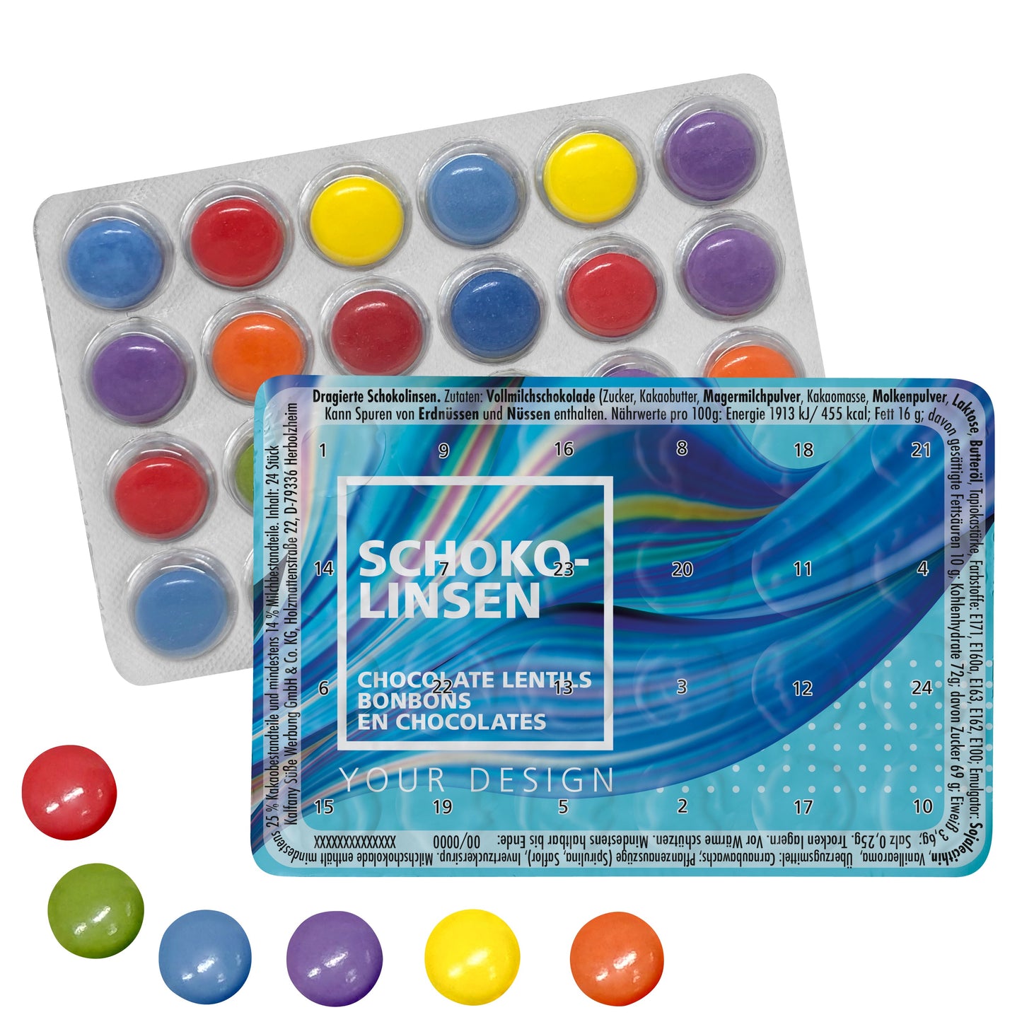 Kleinster Adventskalender Schokolinsen