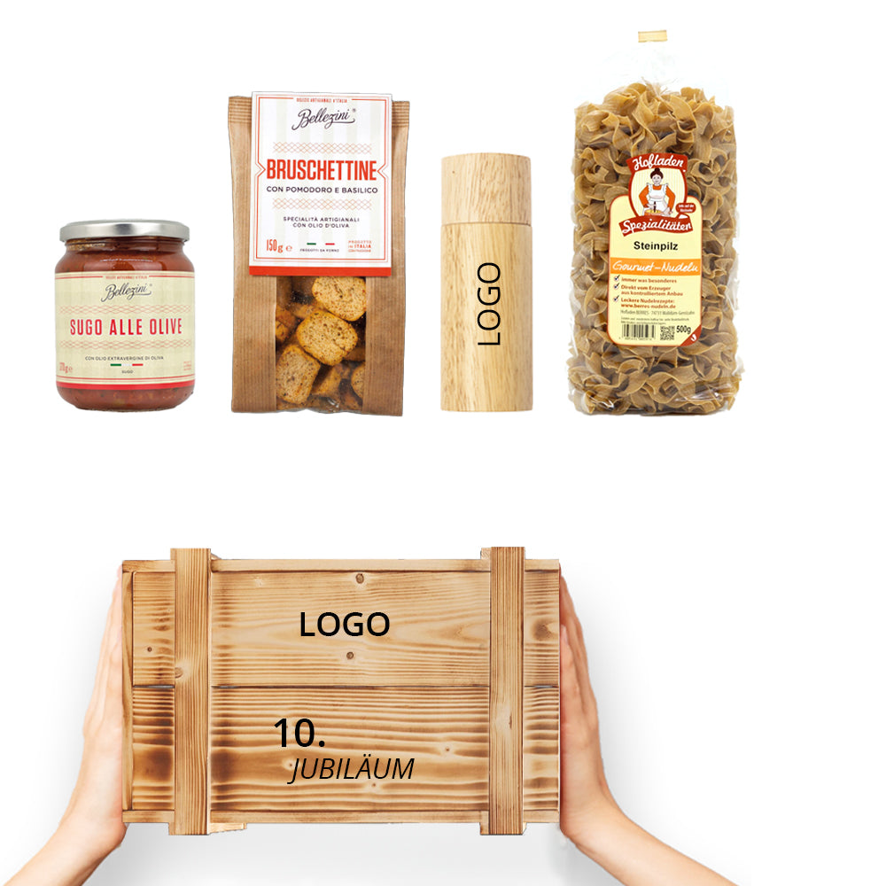 Jubiläum Holzkiste "10. Jubiläum" alkoholfrei