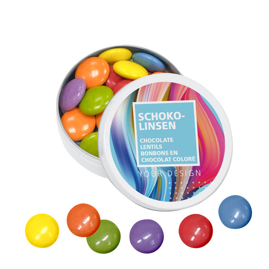 XS-Taschendosen m. Schokolinsen