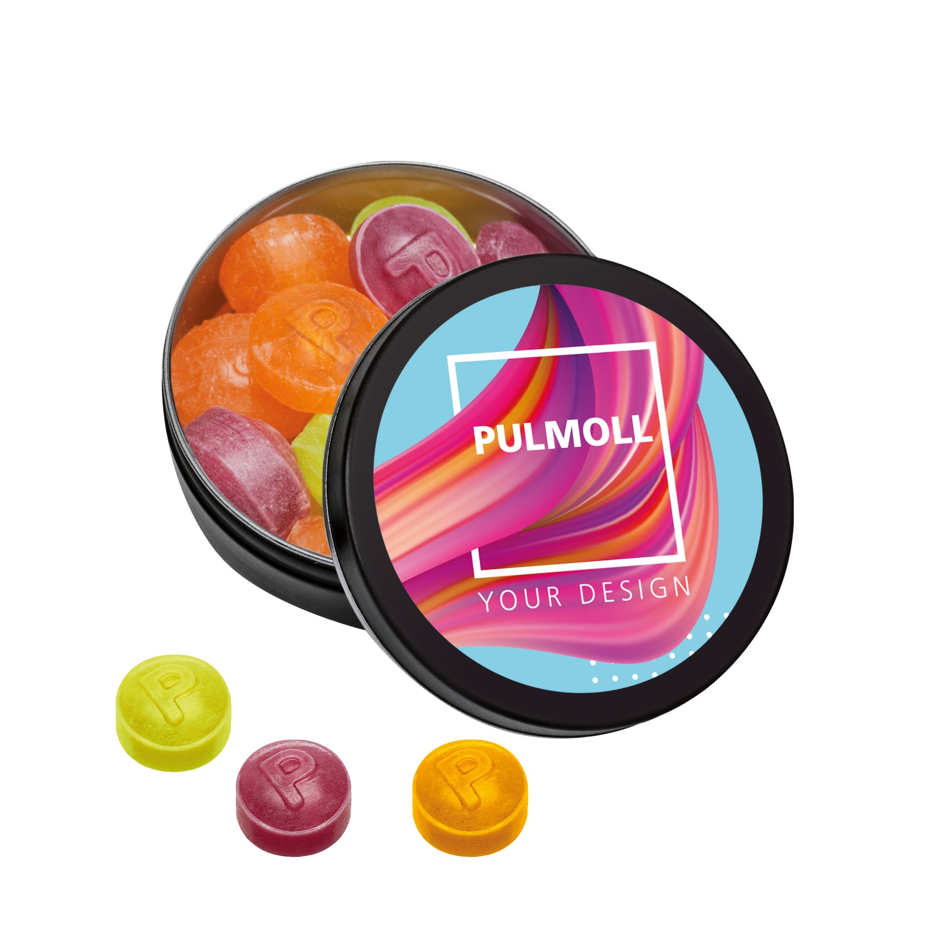 XS-Taschendose Pulmoll Pastillen schwarz matt