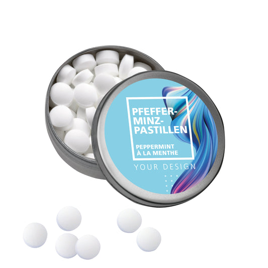 XS-Taschendose Pfefferminz silber matt