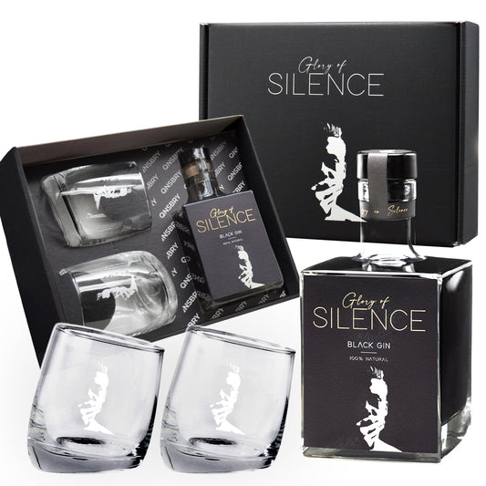 Glory of Silence Black Gin Set mit Gläsern